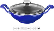 LAVA METAL Cast Iron Wok 16cm - Blue - Wok Pan