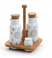 Korkmaz Natura - Seasoning Set (Lady with Roses) - Spice Container Set