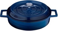 LAVA METAL Cast Iron Pot, Low Round 28cm - Blue - Pot
