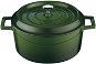 LAVA METAL Liatinový mini hrniec okrúhly 10 cm – zelený - Hrniec