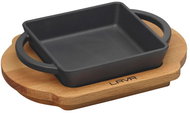 LAVA METAL Cast iron bowl with wooden base 12x12 cm - Baking Pan