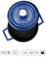 LAVA METAL Cast Iron Round Pot 14cm - Blue - Pot