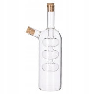 KOOPMAN Glass Oil and Vinegar Bottle 300ml 2-Chamber - Condiments Tray