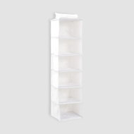 KOOPMAN Závěsný organizér na oblečení, 6 polic, antická bílá - Hanging closet organiser