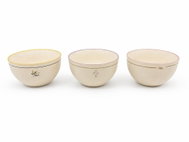 KOOPMAN Porcelánové misky s motivem bylinek, sada 3 ks - Bowl Set