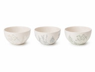KOOPMAN Porcelánové misky s přírodním motivem, sada 3 ks - Bowl Set