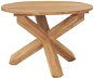 Záhradný stôl Shumee Záhradný jedálenský stôl priemer 110 × 75 cm masívne teakové drevo, 316169 - Zahradní stůl
