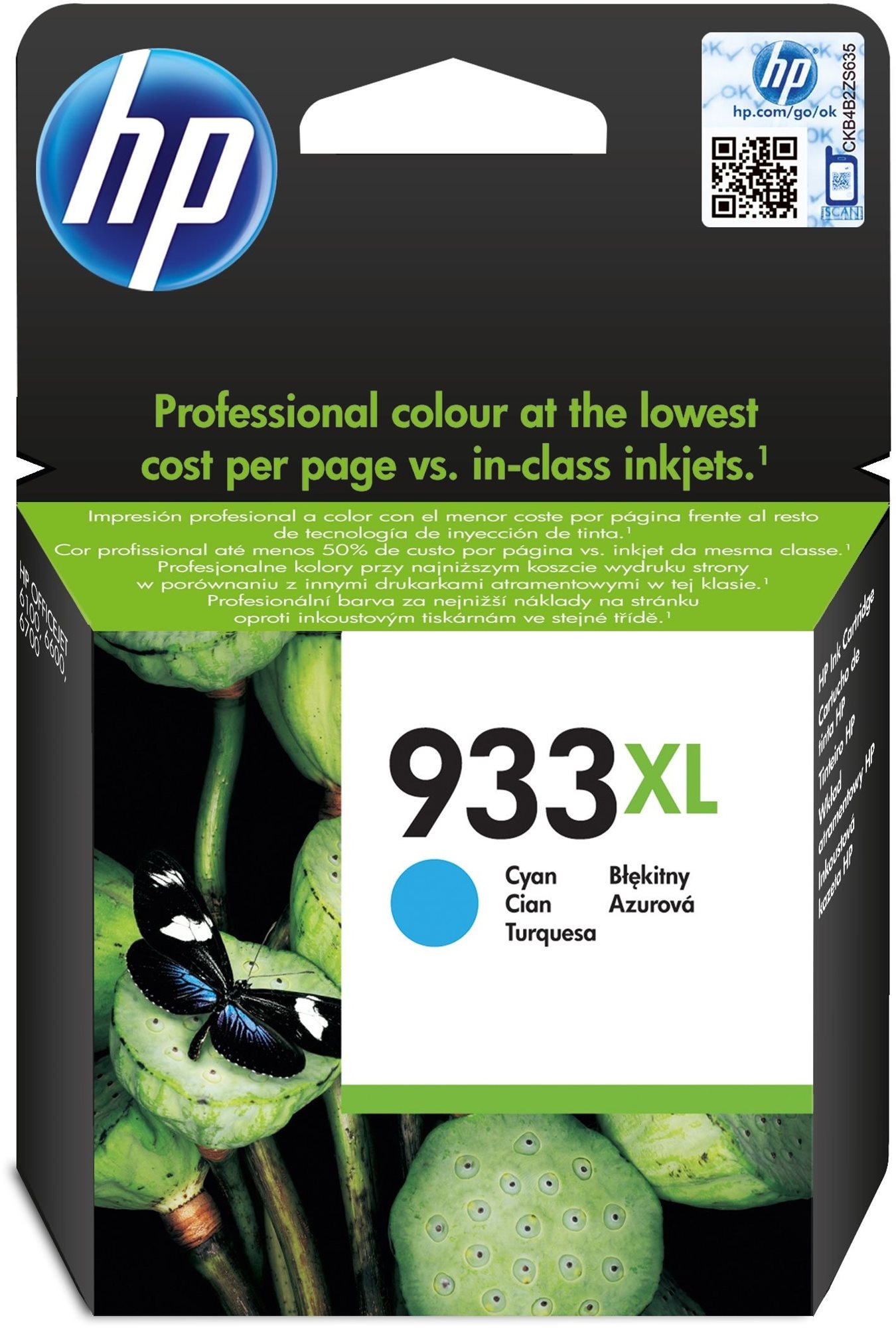 HP CN054AE sz. 933XL ciánkék