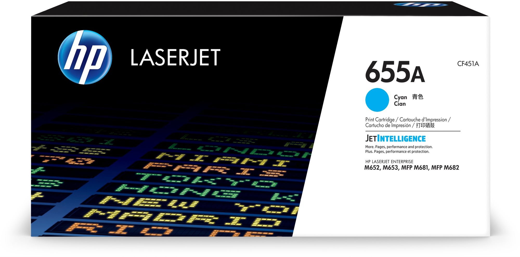 HP CF451A 655A eredeti azúrkék