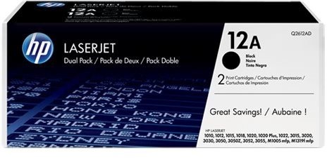 HP Q2612AD 12A Dual Pack fekete