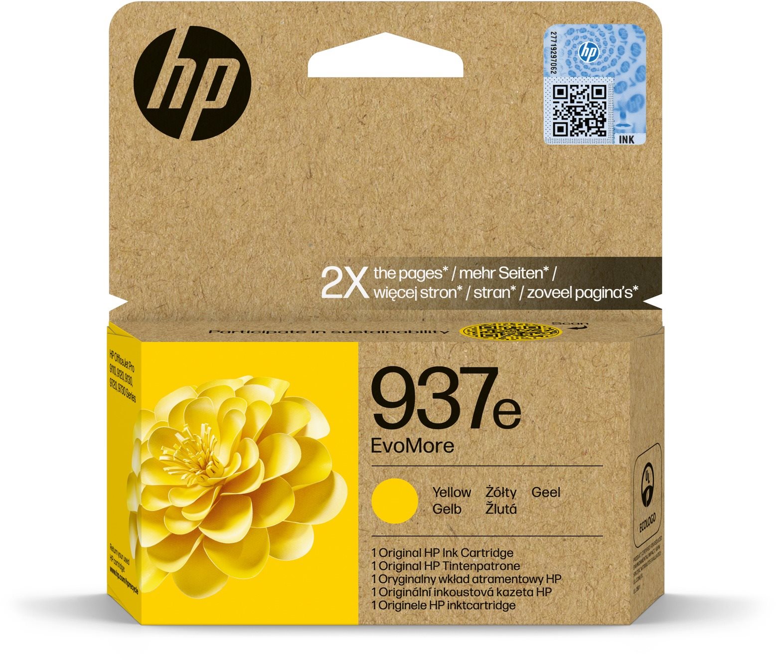 HP 4S6W8NE 937 XL EvoMore - sárga