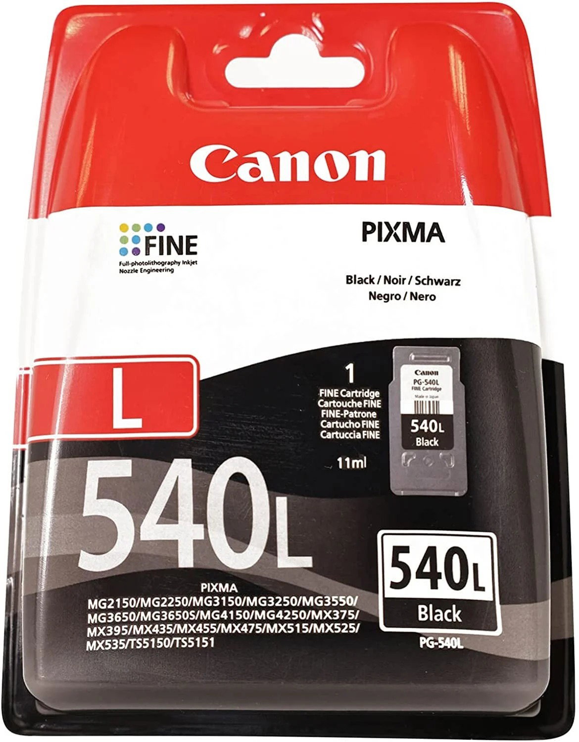 Canon PG-540L, fekete