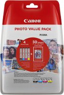 Canon CLI-571 Multipack Tintenpatronen + Fotopapier PP-201 - Druckerpatrone