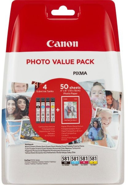 Canon CLI-581 BK/C/M/Y Photo Value