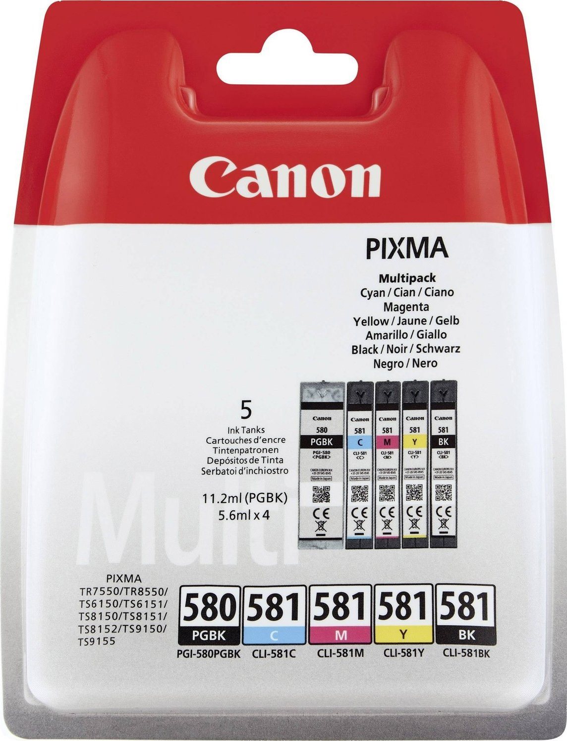 Canon PGI-580PGBK/CLI-581BK/C/M/Y MultiPack