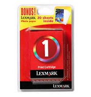 Barevná cartridge LEXMARK No. 1 + fotopapír 10x15cm - -