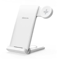 Ladeständer Nillkin PowerTrio 3in1 Drahtloses Ladegerät für Samsung Watch White - Nabíjecí stojánek