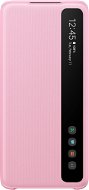Samsung Galaxy S20 rózsaszín Clear View okos flip tok - Mobiltelefon tok