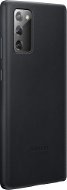 Samsung Kožený zadný kryt na Galaxy Note20 čierny - Kryt na mobil
