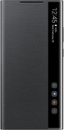 Samsung Clear View Flip tok Galaxy Note20 Ultra 5G készülékhez, fekete - Mobiltelefon tok