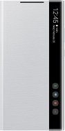 Samsung Galaxy Note20 Ultra 5G ezüst Clear View okos flip tok - Mobiltelefon tok