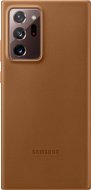 Samsung bőr hátlap a Galaxy Note20 Ultra 5G készülékhez barna - Telefon tok