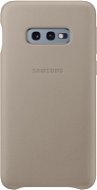 Samsung Galaxy S10e Leather Cover, szürke - Telefon tok