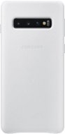 Samsung Galaxy S10 Leather Cover White - Phone Cover