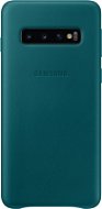 Samsung Galaxy S10 Leather Cover, zöld - Telefon tok