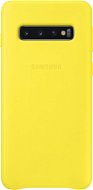 Samsung Galaxy S10 Leather Cover Yellow - Phone Cover