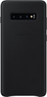 Samsung Galaxy S10+ Leather Cover čierny - Kryt na mobil