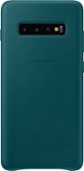 Samsung Galaxy S10+ Leather Cover Green - Phone Cover