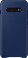 Samsung Galaxy S10+ Leather Cover námornícky modrý - Kryt na mobil