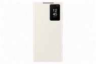 Samsung Galaxy S23 Ultra Smart View Cream Flip tok - Mobiltelefon tok