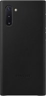Samsung bőr hátlap tok Galaxy Note10 készülékhez, fekete - Telefon tok