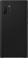 Samsung bőr hátlap tok Galaxy Note10+ készülékhez, fekete - Telefon tok