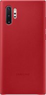 Samsung bőr hátlap tok Galaxy Note10+ készülékhez, piros - Telefon tok