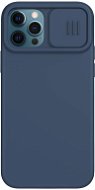 Nillkin CamShield Silky Magnetic Silicone Cover for Apple iPhone 12/12 Pro, Blue - Phone Cover