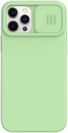 Nillkin CamShield Silky Magnetic Silicone Cover for Apple iPhone 12/12 Pro, Matcha Green - Phone Cover