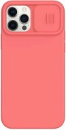 Nillkin CamShield Silky Magnetic Silicone Cover for Apple iPhone 12/12 Pro, Orange Pink - Phone Cover