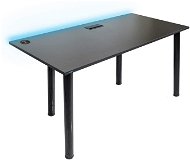 SYBERDESK 139 x 68 cm, LED, USB Port, fekete - Gaming asztal