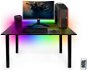 SYBERDESK 105 cm x 65 cm, LED, Cable Organisers, black - Gaming Desk