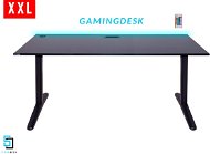 SYBERDESK ULTRA XXL, 165 x 68 x 74 - 75 cm, LED, Cable Organisation System, black - Part 2 - Gaming Desk