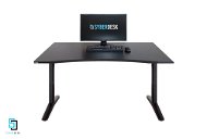 SYBERDESK ELITE, 139 × 76 cm, LED, USB Port, Bias Lighting System, čierny – 2. časť - Herný stôl