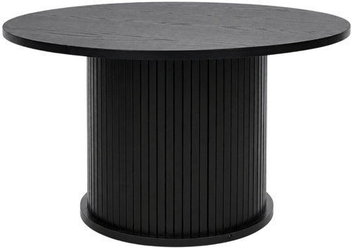 SCAVA Ribbed coffee table, diameter 70cm × 40cm, black - Coffee Table - Main image