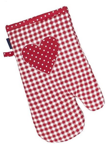 SCANquilt potholder DEKORO pepito+heart red - Oven Mitt - Main image