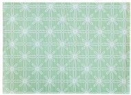 SCANquilt placemat MURI contour flowers green and white 33 × 45 cm - Placemat