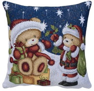 Scanquilt dekorační povlak na polštář Motiv santa medvídek - Pillowcase
