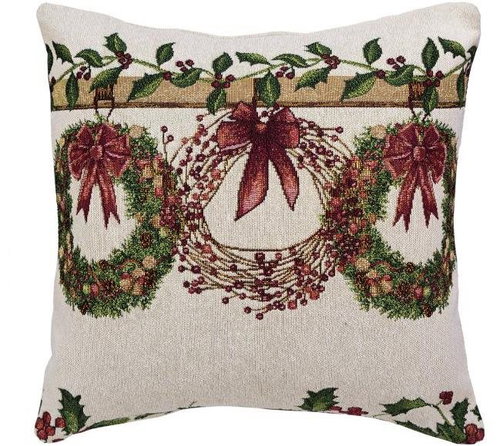 Scanquilt dekorační povlak na polštář Motiv adventní věnečky - Pillowcase - Main image