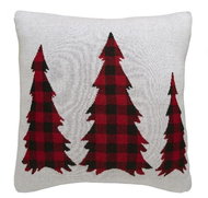 Scanquilt pletený povlak na polštář Design káro stromy+káro - Pillowcase